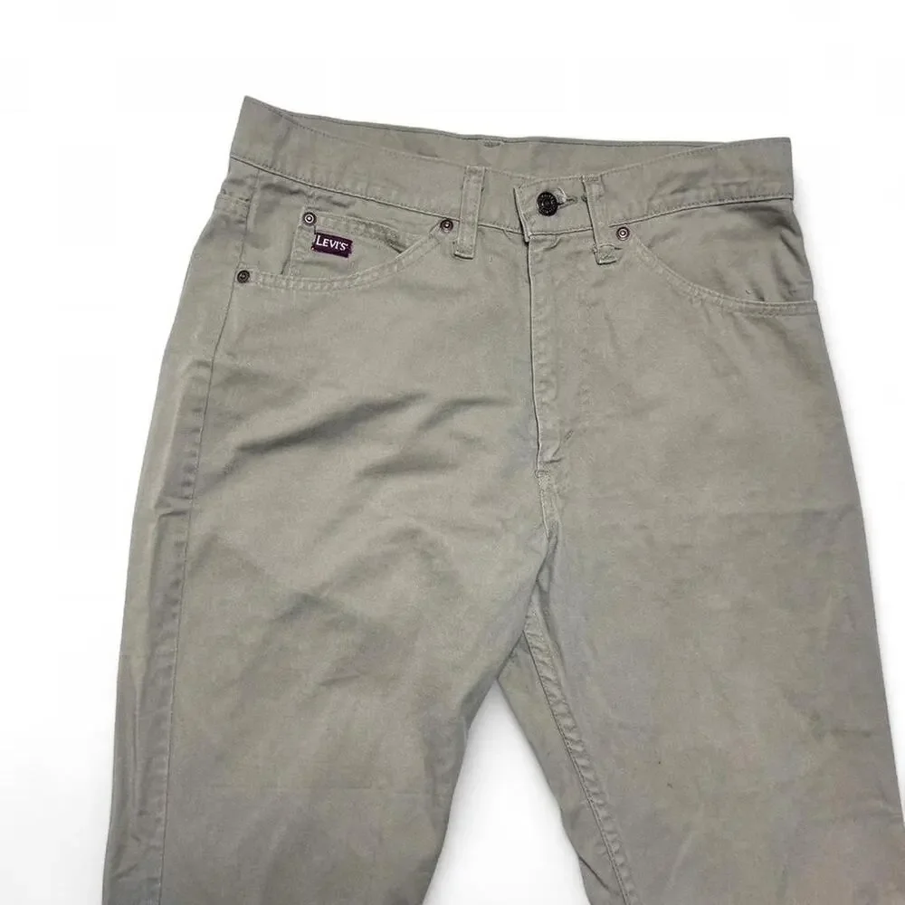 Levi’s Jeans 509 Vintage 70s USA Made Red Tab Khaki Chino Cotton Twill Pants 31”